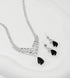 UDYLGOON Teardrop Bride Bridesmaid Crystal Necklace Earrings Jewelry Set for Women Wedding Prom...
