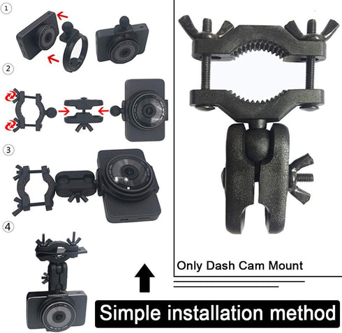 Dash Cam Mount, Car Interior Holder Camera Bracket Universal Dash Cam Mount Holder Dash Camera Rear View Mirror Mount Holder Kit Suit for Most Das...