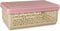 Mini Collapsible Plastic Crates with Lid 1Qt(7.5''x4.5''x2.8'') Foldable Small Storage Container for Crafts,Office,School,Kitchen...