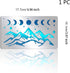 BENECREAT Moon Phase Mountain Stainless Steel Stencils, 7x4 inch Sun Reusable Painting Template for Painting, Wood Burning, Journaling...