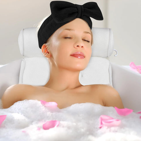 Skincare Spa Headband, Skincare Sponge Headbands for Washing Face, Puffy Make up Headbands with Fluffy Wristbands Set for Women Girls, Soft Terry ...