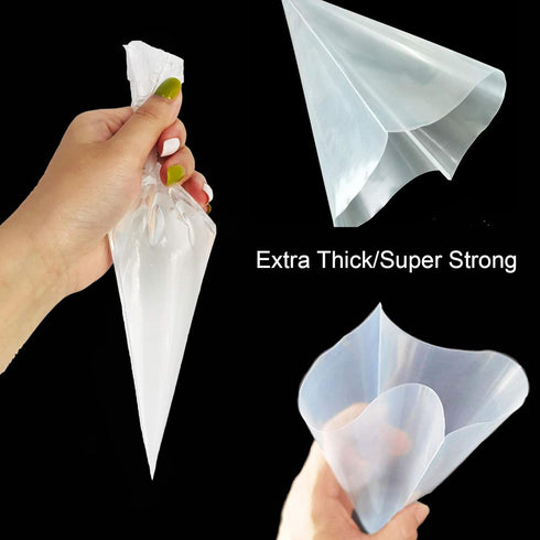 Piping Bags Disposable-100Pcs 12Inch Pastry Bags for Royal Icing and Cake Decorating-Thickened,Non-slip for all Your Frosting Piping Needs,Cakance...