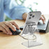 2 Pack Acrylic Cell Phone Stand, Phone Holder for Desk, Portable Clear Phone Stand,Office Desktop Accessories, Compatible with 4-10'' Phone 13 Pro...