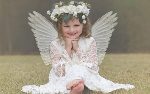 Rose Flower Headband Floral Crown Garland Halo (Ivory)...
