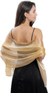 EASEDAILY Women's Shawls and Wraps for Evening Dresses Sparkling Wedding Scarf Sheer Bridal Stole for Bride and Bridesmaid...