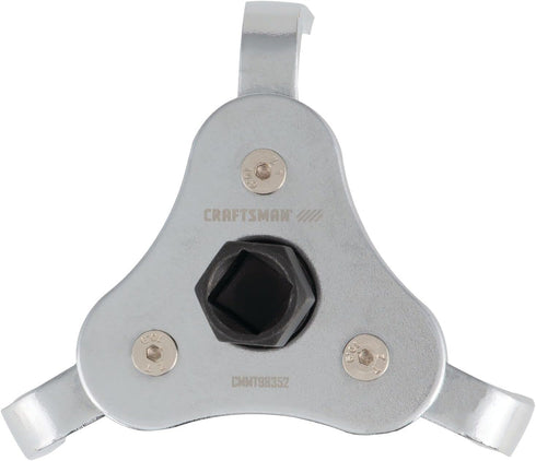CRAFTSMAN Oil Filter Wrench, Automotive, 3-Jaw (CMMT98352), Red...