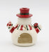 Fine Ceramic Snowman Wearing Scarf Tea Light Candle Holder, 5-1/2" H...