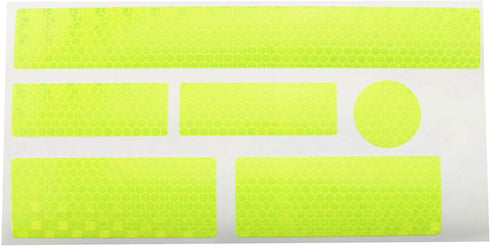 E-outstanding Reflective Sticker for Bike 21PCS Yellow Safety Reflector Waterproof Adhesive Reflective Decals for Cycling Bicycle, Wheelchairs, Mo...