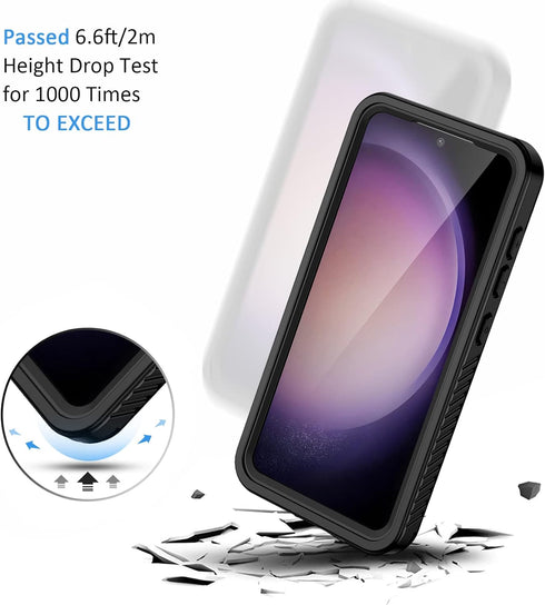 Lanhiem Samsung Galaxy S23+ Plus Case, IP68 Waterproof Dustproof Case with Built-in Screen Protector, Rugged Full Body Shockproof Protective Cover...
