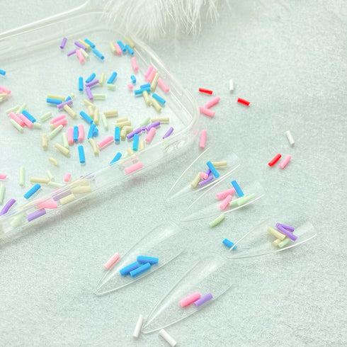 Mulutoo 100g Resin Fake Sprinkles Fake Candy Sprinkles Clay Sprinkles Polymer Sprinkles Polymer Clay Slices for Nail Art DIY Phone Case Crafts (Sa...