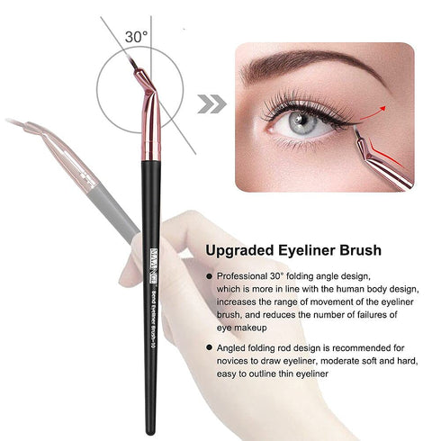 Makeup Brushes, 18 Pcs Professional Premium Synthetic Makeup Brush Set with Case, Foundation Kabuki Eye Travel Make up Brushes sets (Black Gold)...