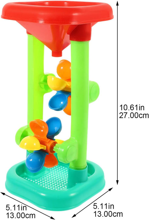 Water Wheel Toy 1 Set Plastic Kids Beach Sandbox Toys Outdoor Beach Sand Hourglass Water Sifting Funnel for Summer Beach Sand Table (Random Color)...