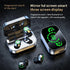 Bluetooth 5.3 Portable True Wireless Earbuds Headphones Smart Touch Control with Fast Charging Case Green LED Mirrored Screen Technology Earbuds (...