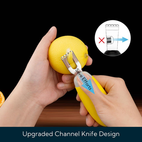 KITCHENDAO Citrus Lemon Peeler Zester Tool to Save Effort, Ultra Sharp Lemon Rind Twist Peeler Tool Bar Bartender Lime Stripper for Cocktails Kitc...