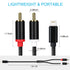 Lightning to RCA Audio Cable Long,2-Male Y Splitter Aux Aduio Cord Adapter Compatible with iPhone 14 13 12 11 XS XR X 8 7 6 5 iPad iPod to Car, Ho...