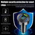 4 Ports USB Car Charger, 66W Super Fast Charging with QC 3.0, PD 20W and USB 2.4A Charger Adapter, Quick Charge with LED Voltmeter, Auto Cigarette...