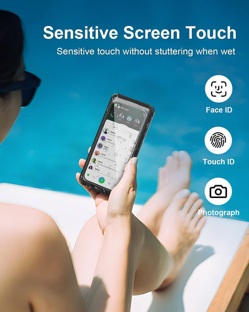Diving Waterproof Phone Case, Underwater Phone Case for Snorkeling, Universal Self-Check Water Proof Case for iPhone 15 14 13 12 Pro Max Samsung S...