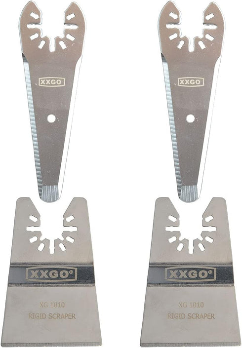4 Pcs Oscillating Multi Tool Scraper Blades for Scraping Cutting Removing Paint Caulk Adhesive Sealant XG4201...