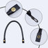 Semetall Purse Handles 2 Pcs 0.5'' Wide 15.7" Length Handbag Handles Black PU Leather Purse Strap with Button for Handbag and Handbag DIY Making A...