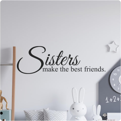 My Vinyl Story - Sisters Make The Best Friends - Large Inspirational Wall Decals for Bedroom Family Nursery Home Decal Quote Word Sayings Sticker ...