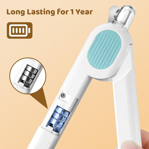 Odoland Cat Nail Clipper with LED Light and Nail File, Dog Claw Trimmer with Bright Light to Avoid Excessive Cutting - Pet Grooming Tool for Tiny ...