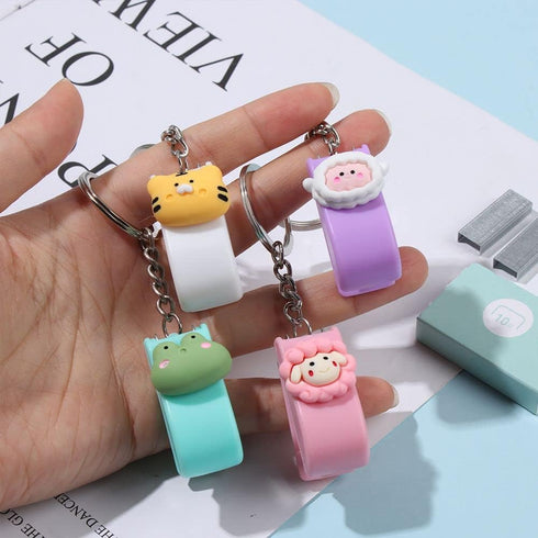 Mini Stapler Set, 5 Pcs Cute Stapler Key Chain with 5 Pcs Staples, Portable Mini Stapler for Office...
