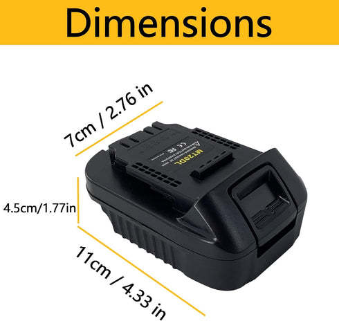 for Makita to Dewalt Battery Adapter, Compatible with Makita 18v Lithium Battery, Convert to Dewalt 18v-20v Lithium Batteries, Converter MT20DL Us...