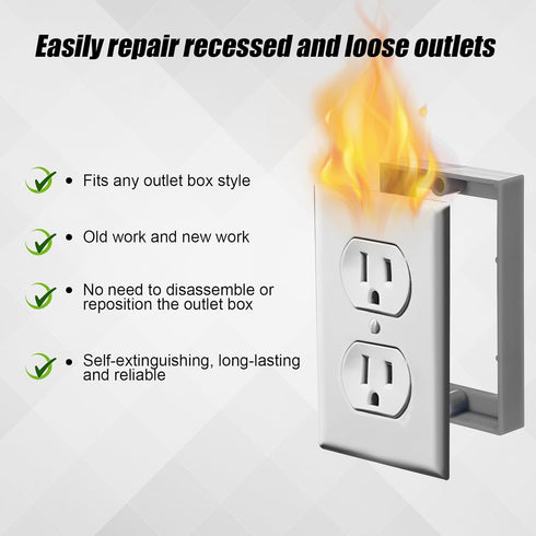 4pcs 1/2 Inch Single Gang Outlet Box Extender, Electrical Outlet Extender Receptacle Extender Outlet Extension Box for Electrical Box and Electric...