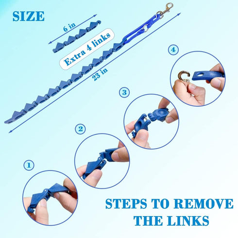 Dog Training Collar with 4 Extra Links for Medium, Large and X-Large Dogs (Blue)...