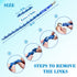 Dog Training Collar with 4 Extra Links for Medium, Large and X-Large Dogs (Blue)...