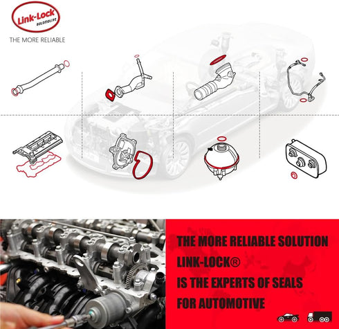 LINK-LOCK Engine Oil Level Sensor Gasket Seal Ring 12617604790 12618699944 for BMW N20 B48 Engine 1 Series 3 Series 5series X1 X3 X4 X5 X6 Z4 F15 ...