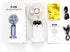 Portable Handheld Fan, Type-C Rechargeable, 4000mAh Battery Operated Fan with LED Display, 90° Foldable , 5 Speed Wind,Handheld/Neck/Desk 3 in 1 P...