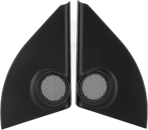 Qiilu Front Door Pillar Tweeter Cover, 2pcs Car Tweeter Speaker Cover Trim Black Modification Replacement for RAV4 2014?2019...