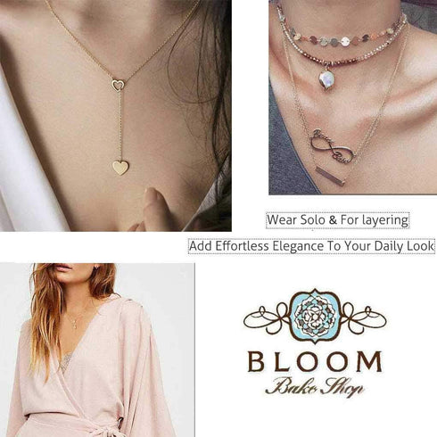 Olbye Gold Heart Necklace Choker Minimal Necklace Jewelry for Women and Girls Simple Necklace...