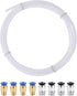 uxcell Pneumatic PTFE Air Tubing Kit with M8 G1/8 Push to Connect Fittings for Air Hose Line Pipe 4mm OD 2M White...