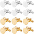 SUNNYCLUE 20Pcs Silver Cufflink Blanks Gold Round Cufflinks Brass Business Tuxedo Tray Bezel Blanks Cufflink Studs Settings for Men's Cuff Links W...