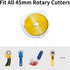 Titanium Rotary Cutter Blades 45mm 10 Pack Spare Replacement Blades with Improved Sharpness, Ideal for Quilting Scrapbooking Sewing Arts Crafts...