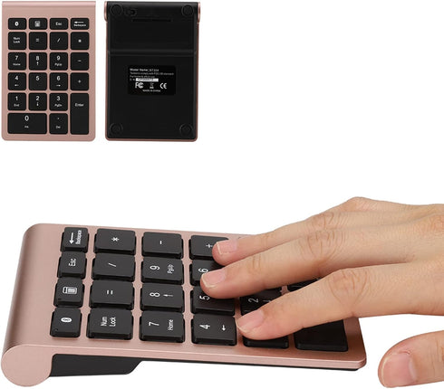 22 Keys Numeric Keypad, Portable 0.25MA 3V Wireless Mini Keyboard Compatible with Bluetooth 5.0 Wireless Mini Ergonomic Keyboard for Laptop Deskto...