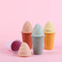 BLUE GINKGO Ice Cream Sand Toys - Silicone Beach Toy Ice Cream Set of 4 | Easy Clean, Travel-Friendly | Sand, Bath, Beach Toys for Toddlers and Ch...