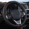 Auto Car Steering Wheel Cover, Universal 15 Inch Fit, Soft Leather, Breathable Anti Slip (Black&Orange)...