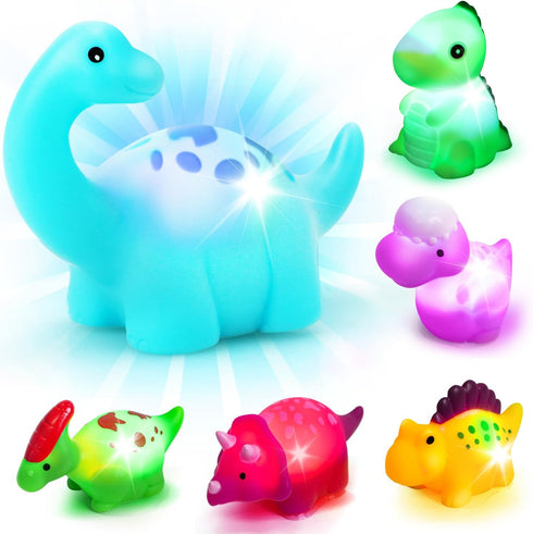 TOY Life Dinosaur Bath Toys for Kids 3 4 5 8 Light Up Bath Toys for Toddler Boys Toys Baby Bath Toys for Infants Toddler Bath Toys Bathtub Toys fo...