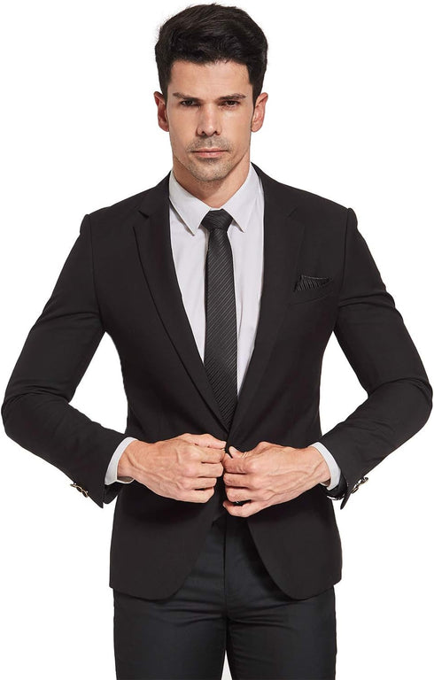 Black Tie Men Women Skinny Tie Slim Tie Stripe Tie with Hanky Waterproof Oilproof Tie-Black...