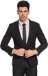 Black Tie Men Women Skinny Tie Slim Tie Stripe Tie with Hanky Waterproof Oilproof Tie-Black...