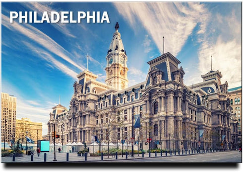 Philadelphia Fridge Magnet Pennsylvania Travel Souvenir Historic City Hall...