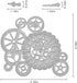 Metal Big Gear Cutting Dies, Gear with Pointer Die Cuts Embossing Stencils Template Mould for Card Scrapbooking and DIY Craft Album Paper Card Dec...