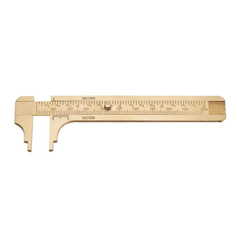 Double Scale Vernier Calipers Brass Sliding Gauge Sliding Pocket Caliper Handy Measuring Tool mm/inch for Measuring Jewelry(100mm)...