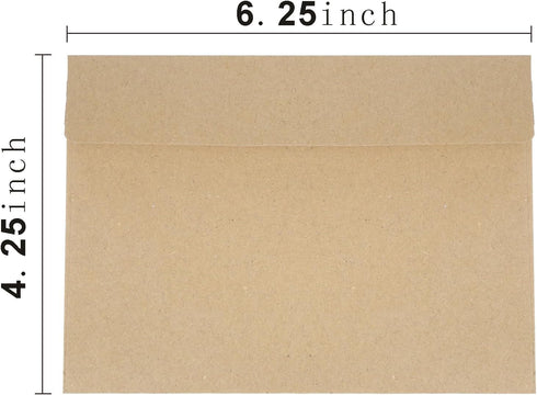 50pcs packed Kraft Envelopes,A4Envelopes, printable invitation envelopes,4x6 envelopes, suitable for weddings, invitations, photos, postcards, gre...