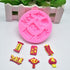 Cestony 2Pcs Chinese New Year series Silicone Molds for DIY Cake Fondant Biscuit Cookies Soap Sugar Pudding Chocolate Hard Candies Dessert Decor...
