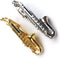 Saxophone Tie Clips Sax Tie Bar Tacks Mens Silver Golden Tone Music instrument Tie Clasps Musician Gifts...