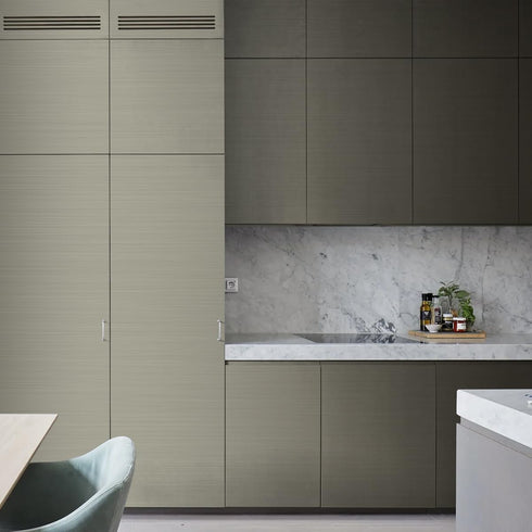 Sliver Stainless Steel Contact Paper Dark Silver Peel and Stick Wallpaper17.7inch x 196.8inch Silver Self Adhesive Wallpaper for Kitchen Counterto...
